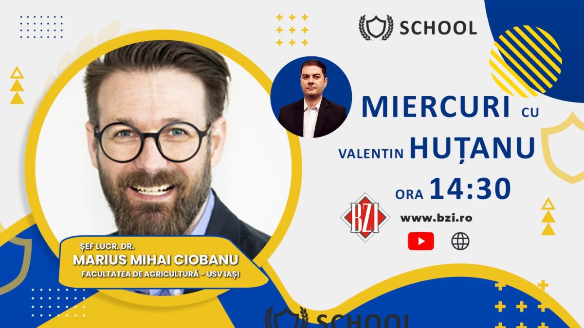 Despre procesarea producţiilor agroalimentare, respectiv controlul şi expertiza calităţii cărnii în Platoul BZI LIVE alături de şef luc. dr. Marius Mihai Ciobanu, USVIasi