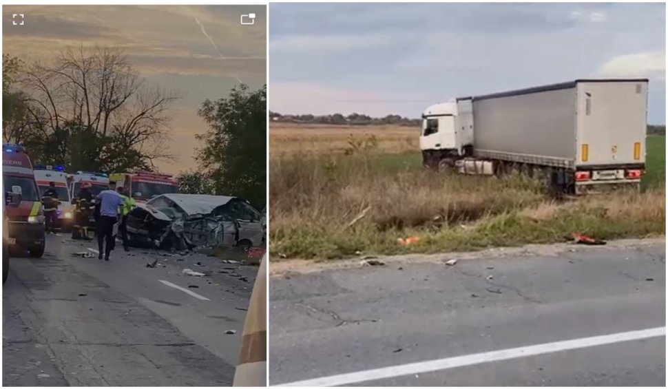 Accident cumplit în Dâmbovița. Două persoane au murit, iar alte 6 sunt în stare gravă