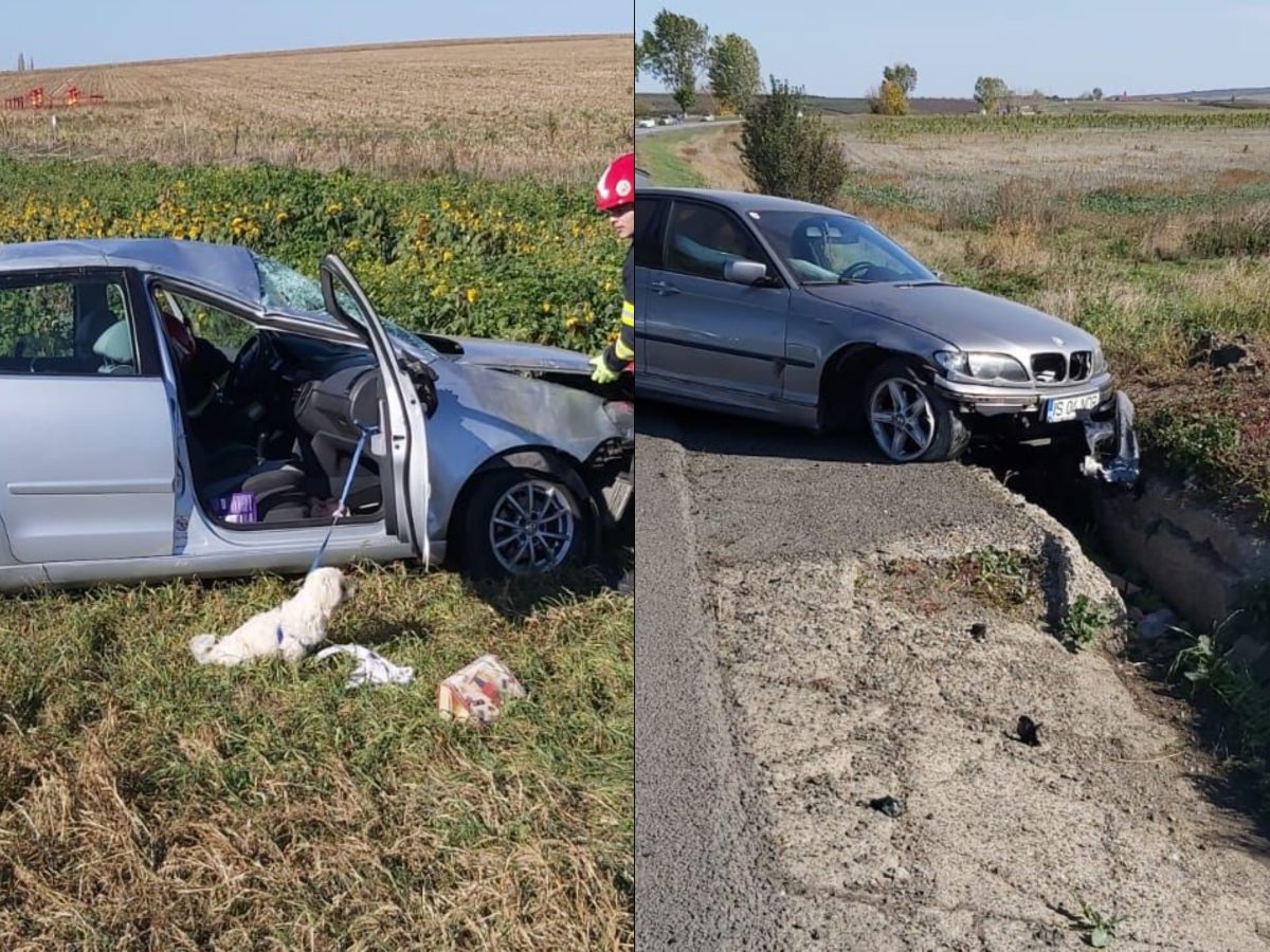 Accident rutier cu victimă în comuna Ion Neculce. Două autoturisme au intrat în coliziune – FOTO