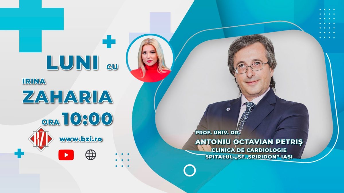 Prof. Univ. Dr. Antoniu Octavian Petriș, Clinica de Cardiologie Spitalul Clinic Județean de Urgență Sf. Spiridon Iași, dicută în ediția BZI LIVE despre bolile cardiovasculare, tipurile de afecțiuni cardiace, cauze și simptome