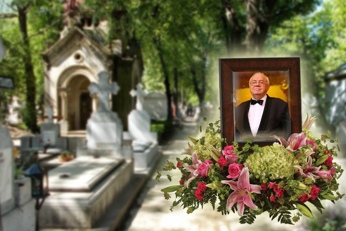 Alexandru Arșinel, îngropat cu pălăria, costumul și butonii favoriți! Imagini dureroase de la înmormântarea marelui actor