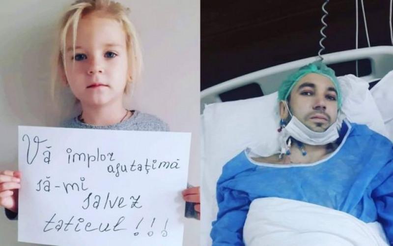Mesajul dureros al unei fetițe de 8 ani, cu un tată bolnav de leucemie: „Vă implor, ajutați-mă să îmi salvez tăticul!”