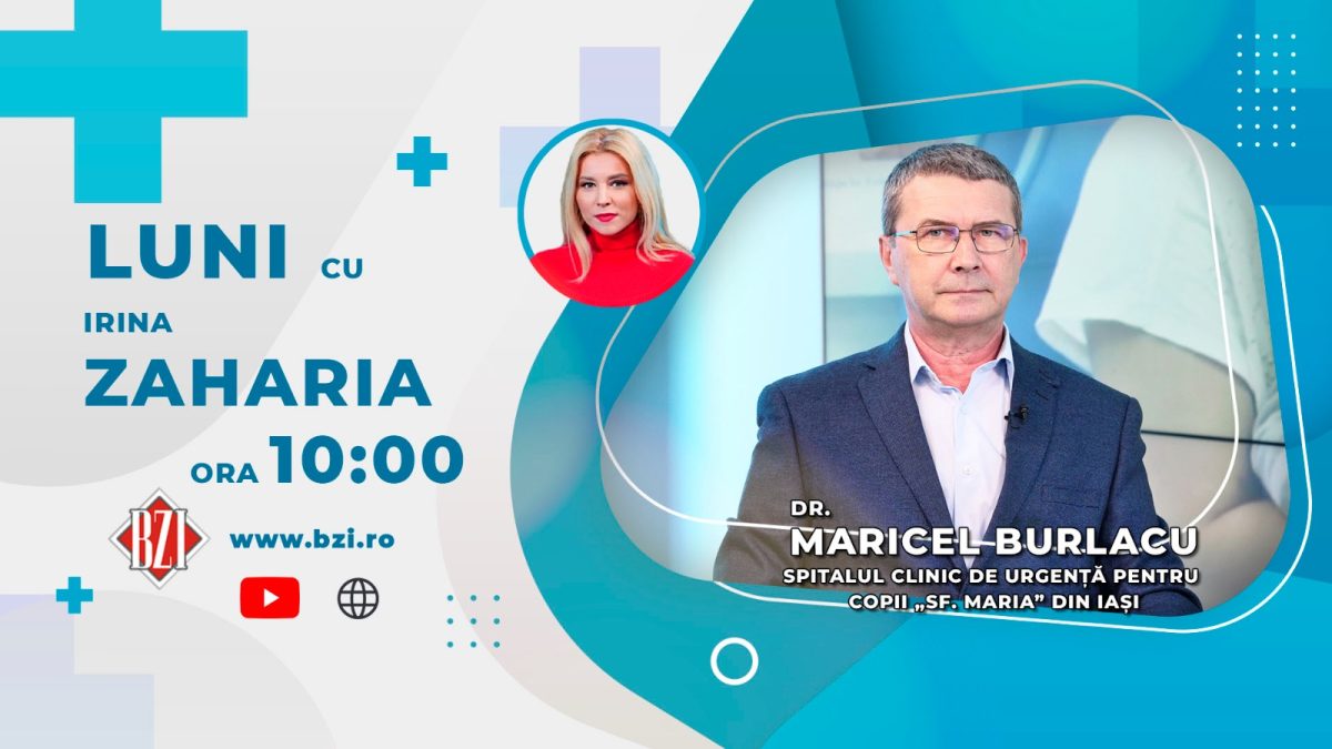 Dr. Maricel Burlacu, medic primar pediatru, Secția III Pediatrie, Spitalul de Copii ,,Sf. Maria” Iași, discută în platoul BZI LIVE despre afecțiunile virale la copii