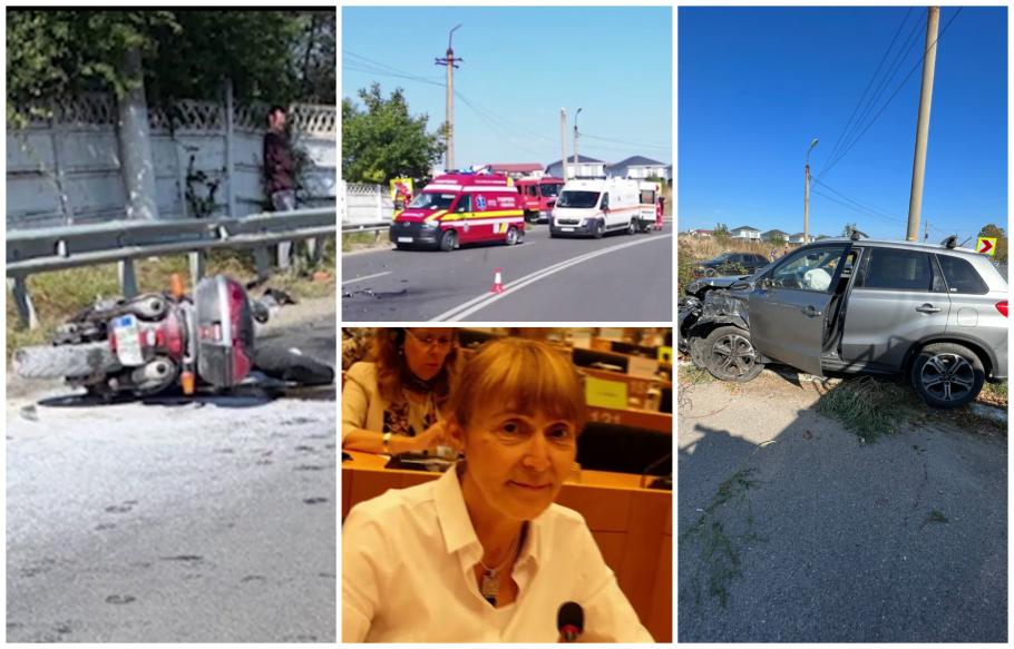 Monica Macovei, prima reacție după accidentul în care a fost implicată. Fostul ministru dă vina pe motociclist