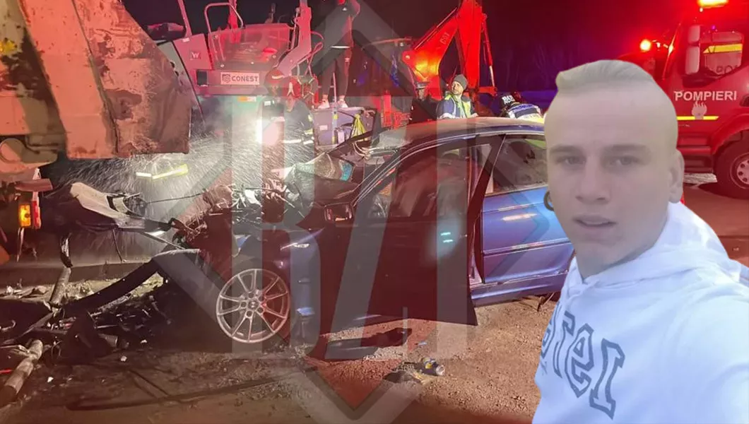 Tânărul care a murit după ce s-a izbit cu un BMW într-o basculantă era băut