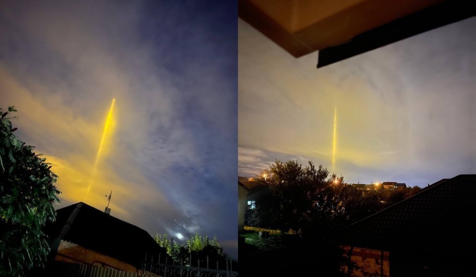 În mai multe oraşe din Rusia au fost observaţi „stâlpi de lumină” pe cer