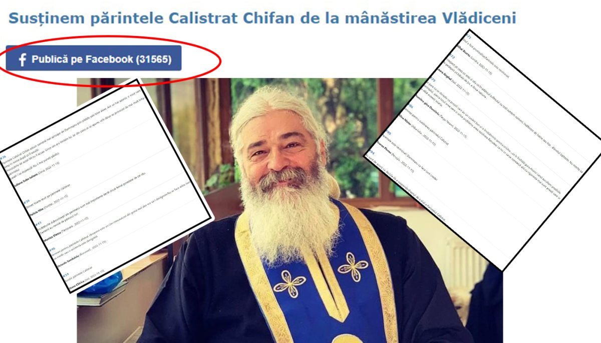 Credincioșii au făcut zid în fața părintelui Calistrat Chifan. Zeci de mii de distribuiri și mii de semnături într-o petiție de susținere – FOTO