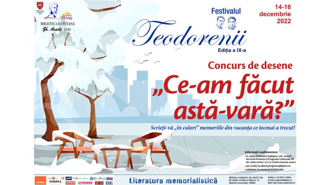Festivalul „Teodorenii” 2022: Concursul de desene „Ce-am făcut astă-vară?”