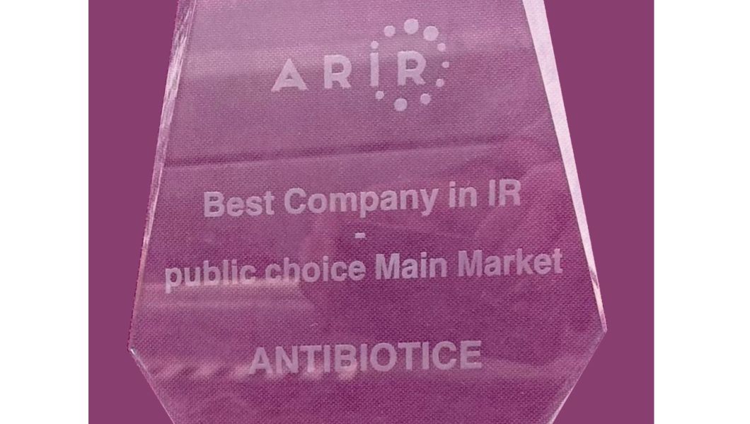 Antibiotice Iași, cea mai bună companie în comunicarea cu Investitorii, în 2022