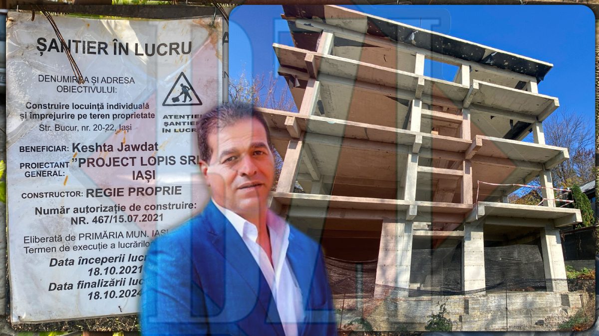 Casă cât un bloc în centrul Iașului, în apropiere de Grădina Botanică! Un afacerist arab vrea și al cincilea nivel după ce nu a respectat proiectul – FOTO