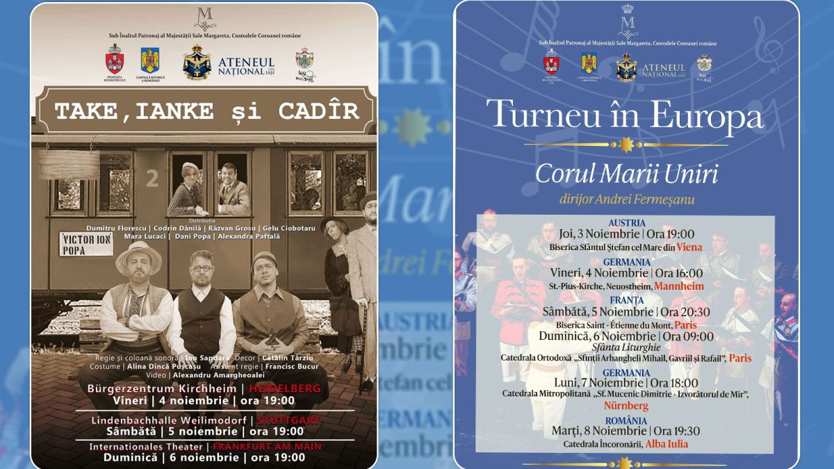 Ateneul Național din Iași și Corul Marii Uniri pleacă în turneu în Europa! Andrei Apreotesei: „Este un motiv de bucurie pentru instituția noastră”