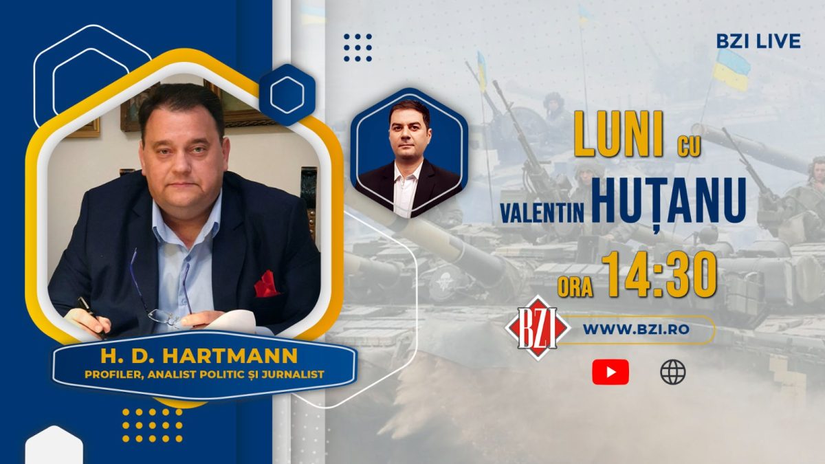 Ediție BZI LIVE despre tari și fierbinți subiecte precum mega-control financiar virtual și până la riscul ca România să treacă printr-un blackout alături de cunoscutul jurnalist, profiler și analist politic H.D. Hartmann