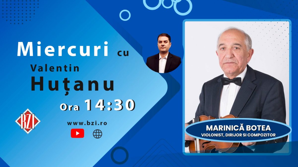 Ediţie BZI LIVE despre universul fascinant al muzicii alături de Marinică Botea, violonist remarcabil, dirijor și compozitor