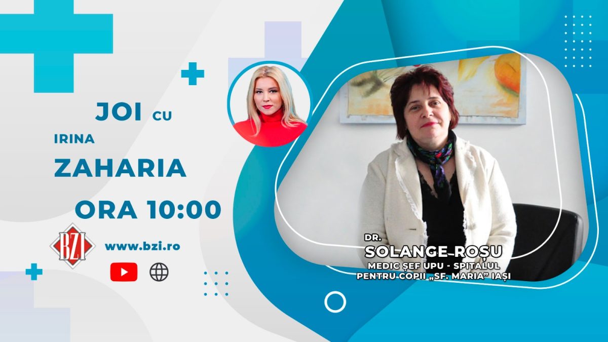 Dr. Solange Tamara Roșu, șefa UPU Spitalul de Copii Sfânta Maria Iași, discută în platoul BZI LIVE despre virozele respiratorii și administrarea tratamentelor celor mici