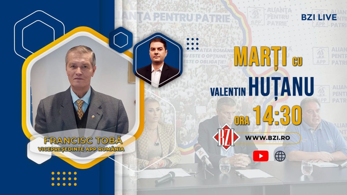 TOP POLITIC! Dialog de maximă actualitate pe plan național alături de Francisc Tobă, deputat și vicepreședinte APP România