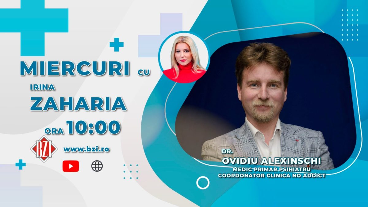 Dr. Ovidiu Alexinschi, medic primar psihiatru, coordonatorul Clinicii No Addict, discută în emisiunea BZI LIVE despre adicţiile tinerilor, jocurile de noroc, alcool și droguri