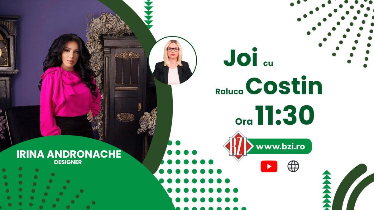 Ce ținute sunt în trend în acest sezon? Aflați de la designerul Irina Andronache, într-o nouă ediție BZI LIVE!