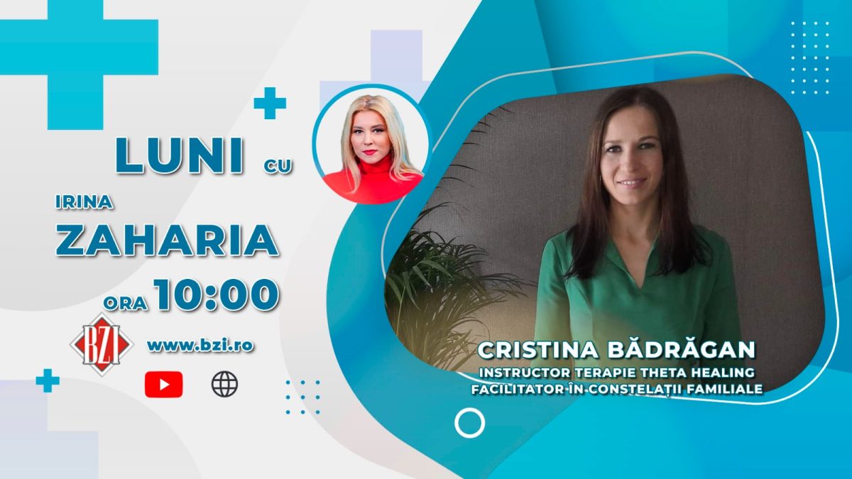 Cristina Bădrăgan, instructor terapie Theta Healing și facilitator în constelații familiale, discută în emisiunea BZI LIVE despre refacerea sufletului și moștenirile transgeneraționale.