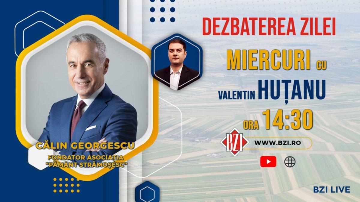 Călin Georgescu, fondator Asociația „Pământ Strămoșesc”, într-o ediţie specială „Dezbaterea Zilei”, la BZI LIVE