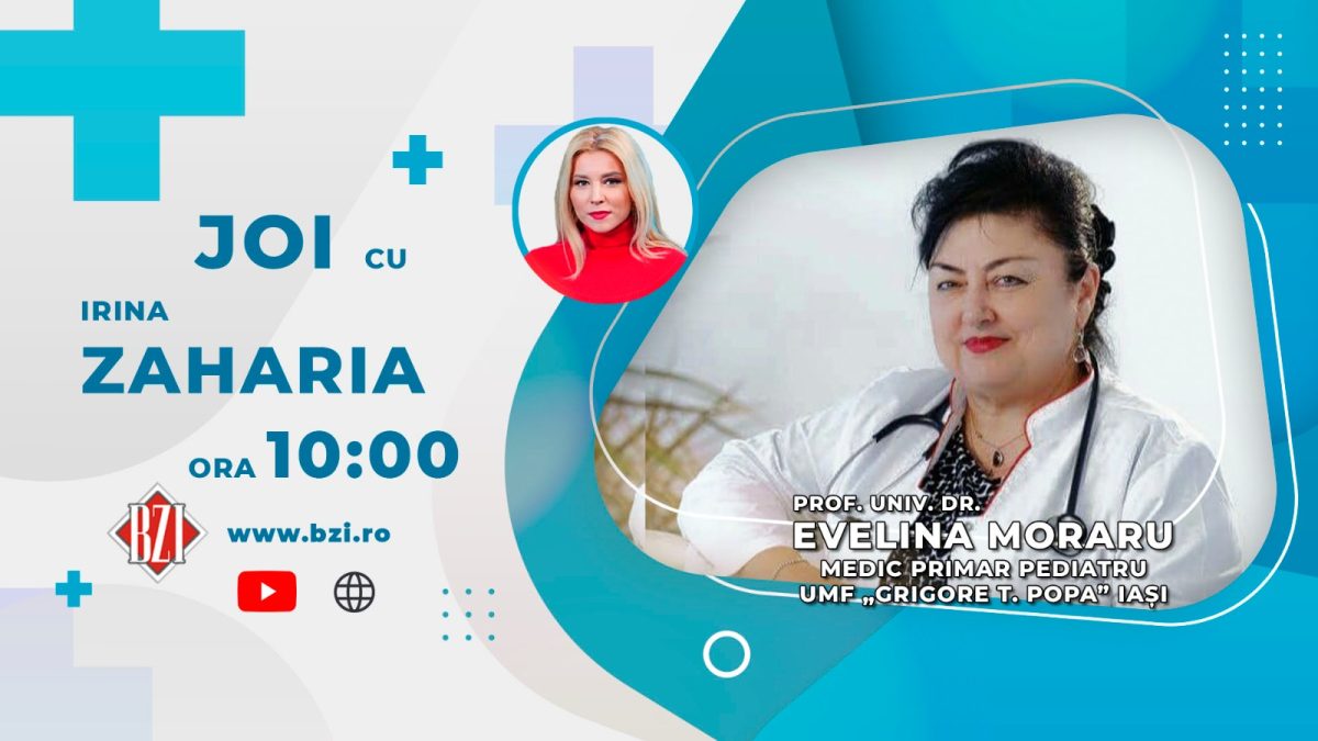 Prof. dr. Evelina Morar, medic primar pediatru, Spitalul de Copii ” Sf. Maria” Iași, discută în emisiunea BZI LIVE despre efectele secundare ale medicamentelor administrate copiilor