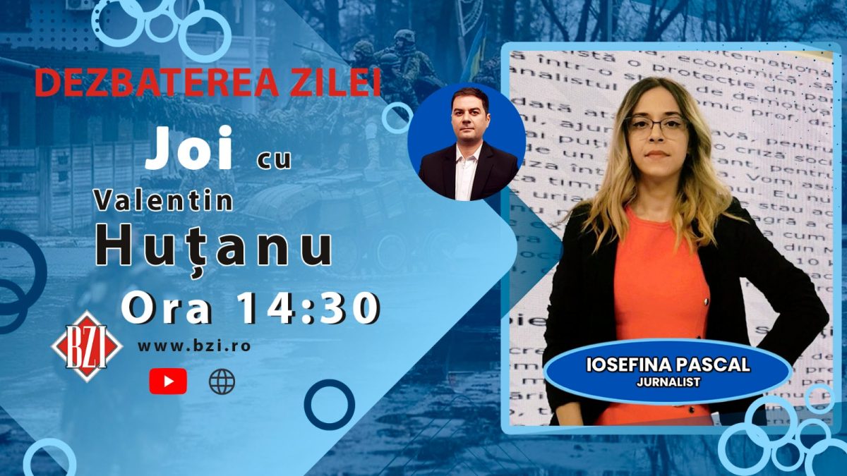 Jurnalistul Iosefina Pascal vorbește despre subiectele momentului la o nouă ediție „Dezbaterea Zilei”, la BZI LIVE