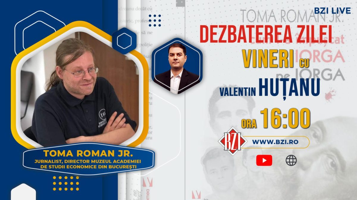 DOSARELE ISTORIEI, în producția media BZI LIVE despre asasinate sângeroase în România, Mișcarea Legionară și fosta Securitate comunistă la ”Dezbaterea Zilei” alături de Toma Roman jr. jurnalist și director al Muzeului Academiei de Studii Economice din București