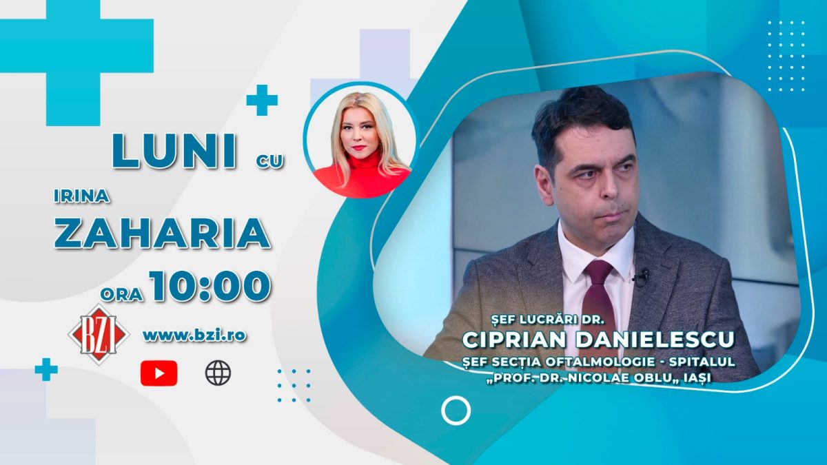Dr. Ciprian Danielescu, șeful secției de oftalmologie a Spitalului de Neurochirurgie „N. Oblu” Iași, explică în emisiunea BZI LIVE ce reprezintă retinopatia diabetică