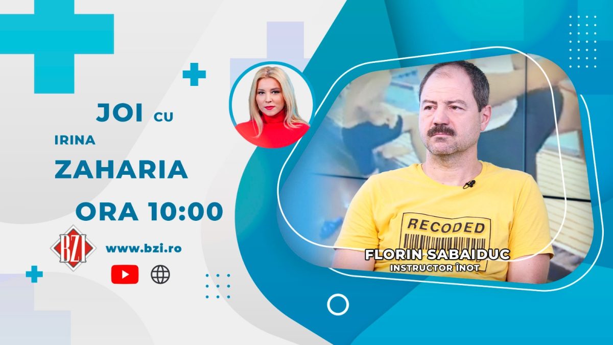 Florin Sabaiduc, instructor înot, discută în platoul BZI LIVE despre beneficiile înotului