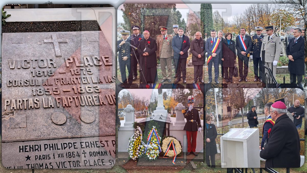 Ceremonia de resfințire a mormântului consulului Victor Place în prezența ambasadorului Laurence Auer, la Iași! „Este o adevărată onoare pentru Franța să poată cinsti memoria celor care au pierdut viața în acest loc” – GALERIE FOTO