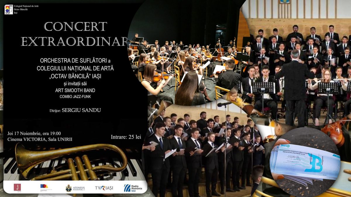 Concert extraordinar! Orchestra de Suflători a Colegiului Național de Artă „Octav Băncilă” Iași, la Cinema Victoria