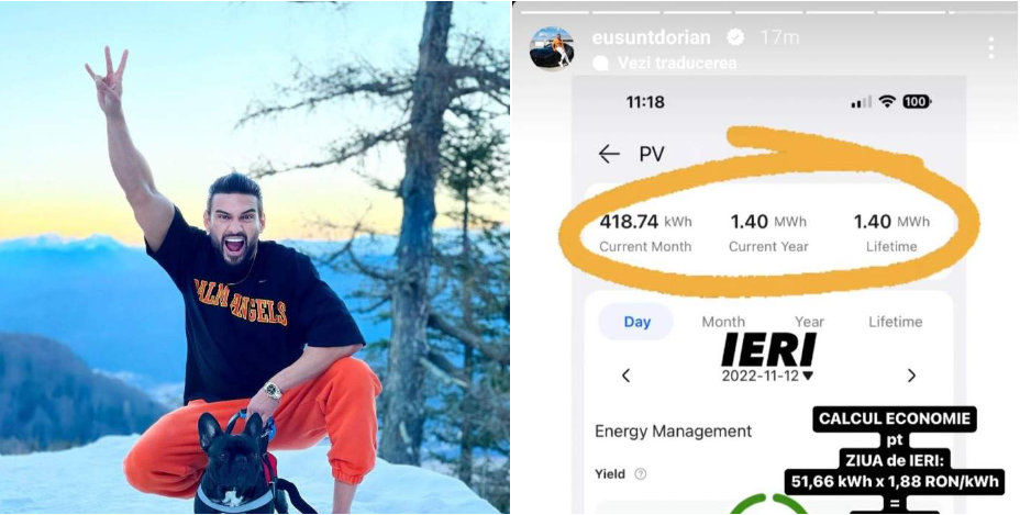 Cât plătește Dorian Popa facturile la curent, după ce și-a pus panouri solare. Vloggerul a dezvăluit suma pe rețelele de socializare: ”Acum înțelegeți de ce…”