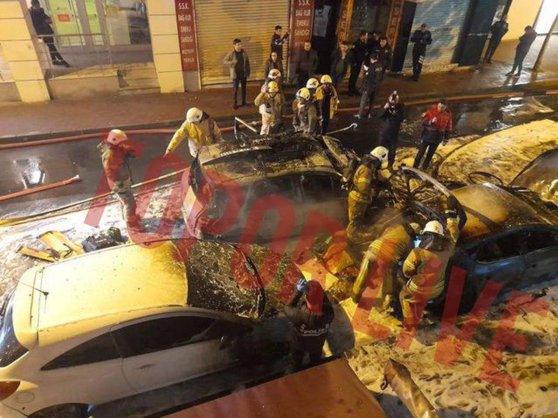 O altă explozie a avut loc în Istanbul, trei mașini sunt în flăcări – VIDEO