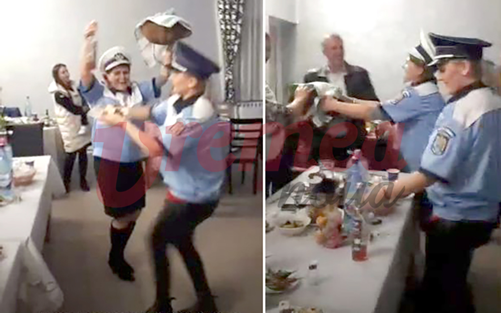 Două infirmiere de la Spitalul Județean de Urgență Vaslui, îmbrăcate în uniformă de Poliție, au dansat găina la o nuntă. IPJ Vaslui a demarat o anchetă – VIDEO