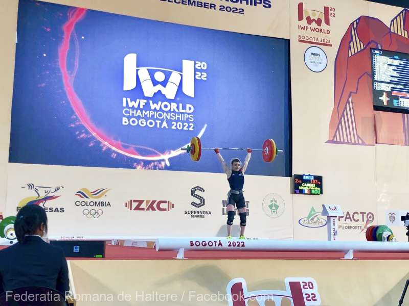 Argint pentru România la Campionatele Mondiale de haltere de la Bogota, adus de sportiva Mihaela Valentina Cambei