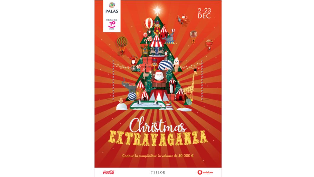 „Christmas Extravaganza”: cumpără cadourile perfecte pentru cei dragi și câștigă premii uimitoare la Palas