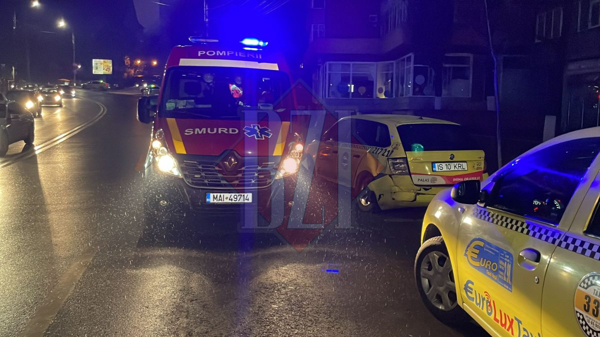 Accident rutier in Podu de Fier! Au fost implicate doua taxiuri și un autoturism  – EXCLUSIV