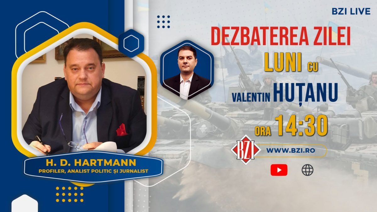 Emisiune ”Dezbaterea Zilei” specială la BZI LIVE despre tot ceea ce se întâmplă fierbinte, în România și în lume respectiv mega-scandalul de corupție din Parlamentul European alături jurnalistul, profilerul și analist politic H.D. Hartmann