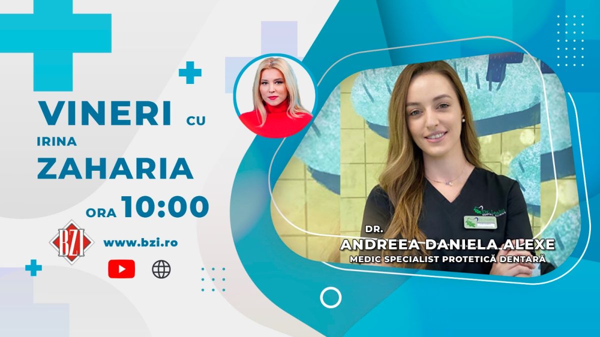 Dr. Andreea Daniela Alexe, medic specialist protetică dentară, discută în emisiunea BZI LIVE despre ultimele noutăți în materie de implantologie