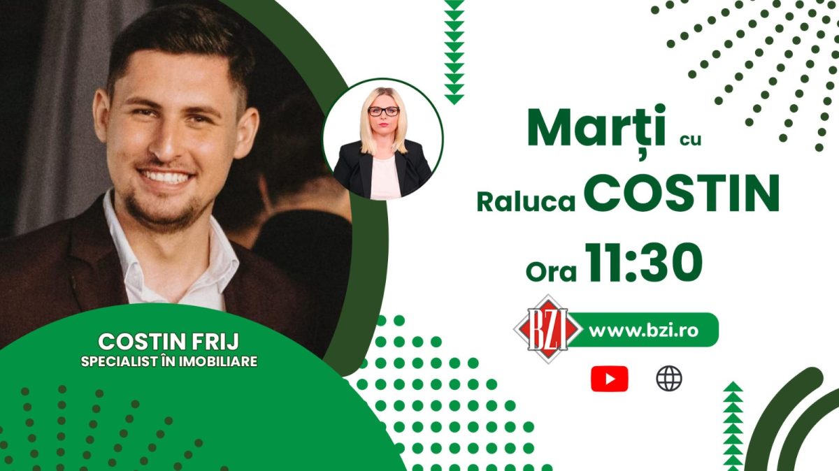 Cum va fi piața imobiliară în 2023? Aflați de la Costin Frij, specialist în imobiliare, numai la BZI LIVE!