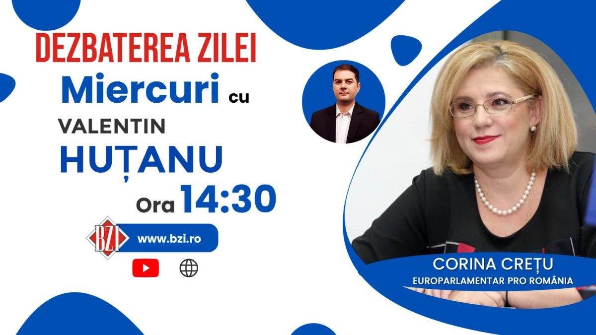 Europarlamentarul PRO România Corina Crețu revine la ”Dezbaterea Zilei” – BZI LIVE într-o emisiune specială! Dialogul va scoate în evidență eșecul Schengen, corupția din Parlamentul European și ultimii trei ani dezamăgitori pentru români