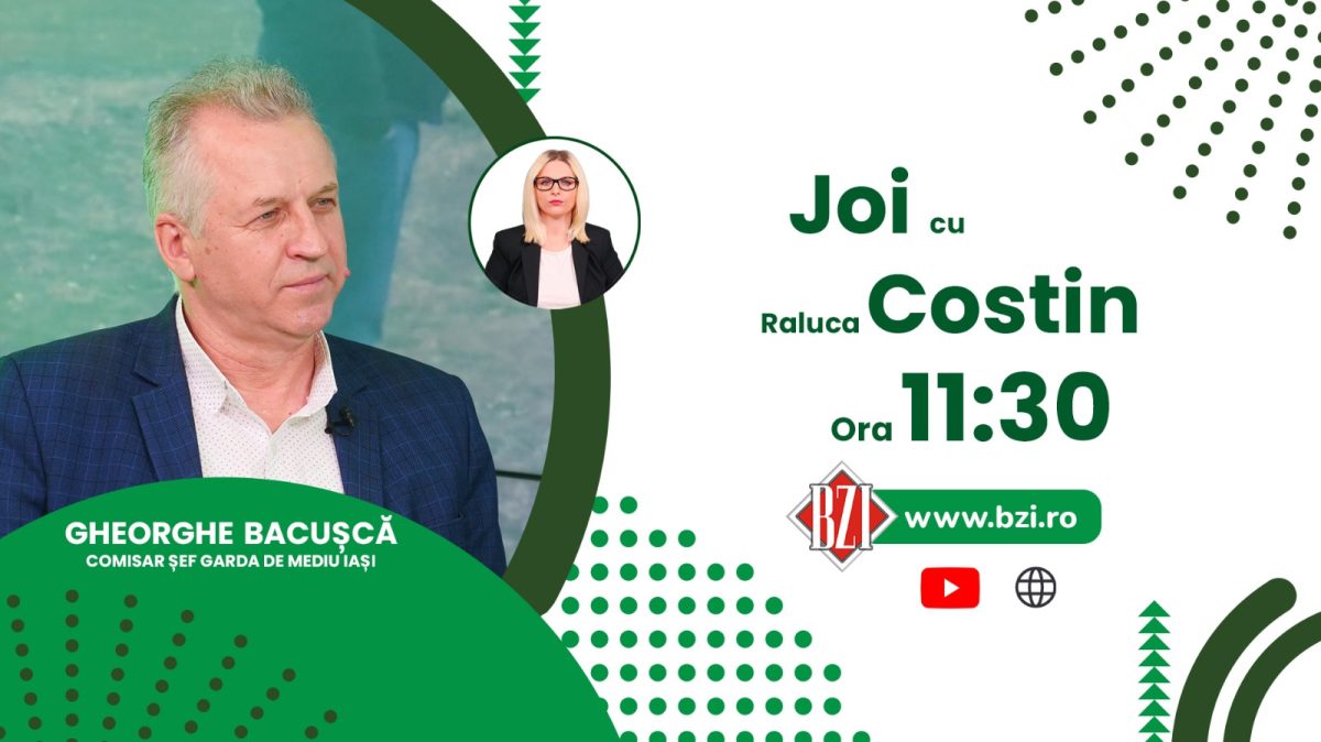 Cum putem proteja mediul pentru a reduce poluarea și în 2023? Discuție cu Gheorghe Bacusca, comisar șef al Gărzii de Mediu Iași, numai la BZI LIVE!