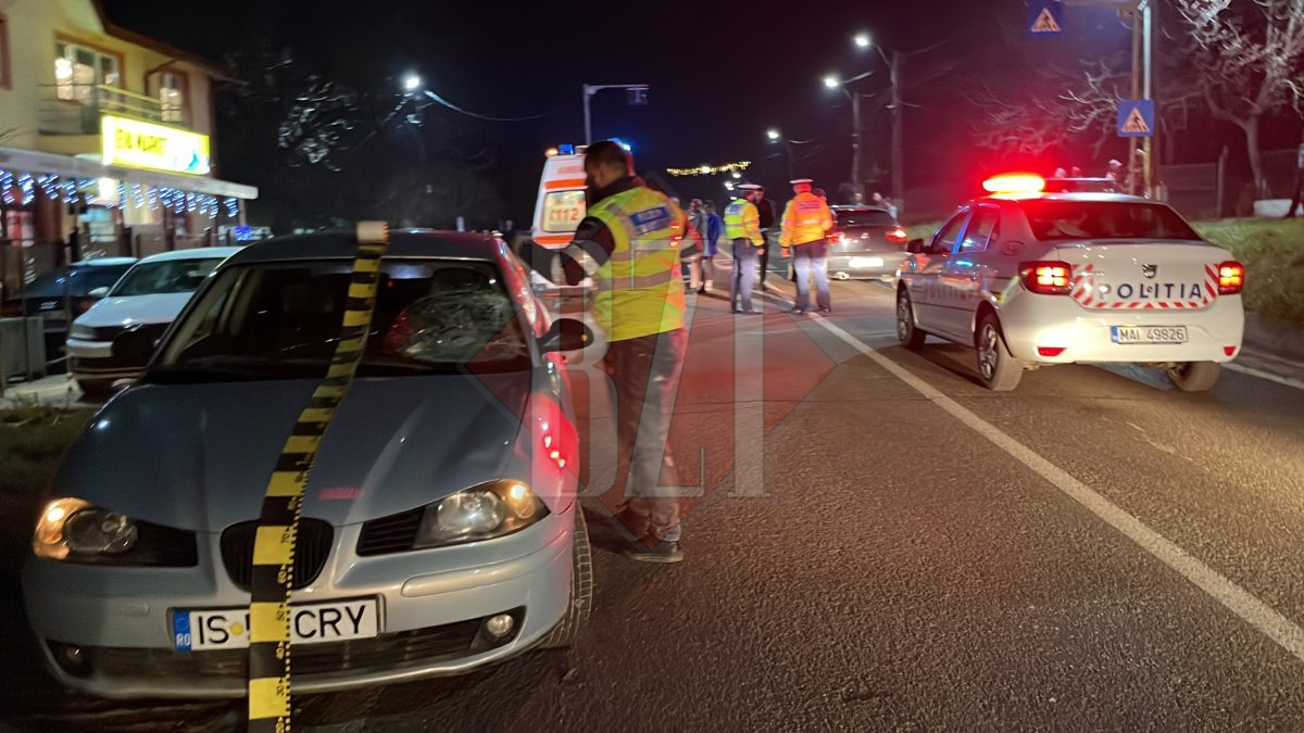 Un pieton a fost lovit de un autoturism în satul Dumbrava, județul Iași – FOTO, VIDEO