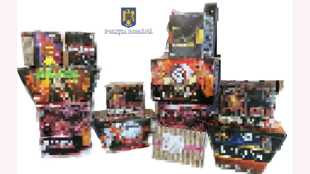 40 kg de articole pirotehnice deţinute ilegal au fost confiscate de poliţiştii ieşeni