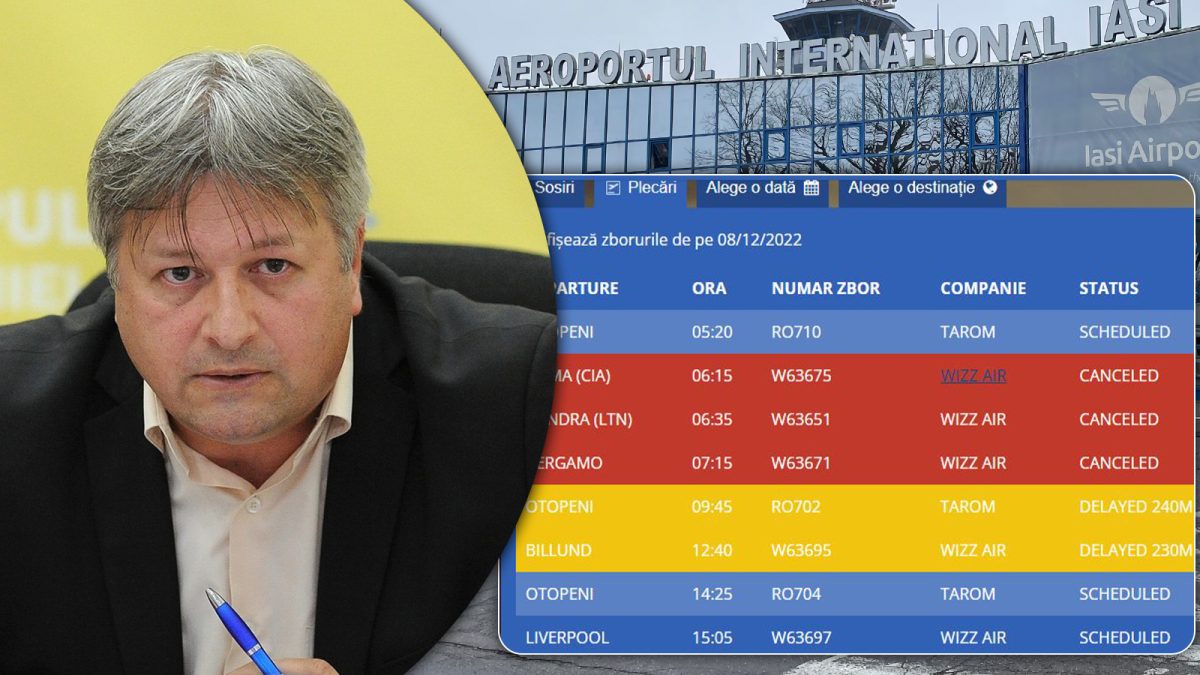 Sute de pasageri, blocați în sălile de așteptare! Ceața de pe Aeroportul Iași a ținut la sol mai multe aeronave