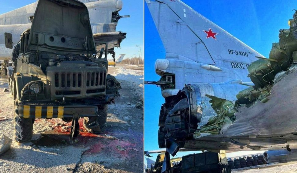 Baze militare, lovite cu drone la sute de kilometri în interiorul Rusiei. Moscova acuză Ucraina, Kievul tace