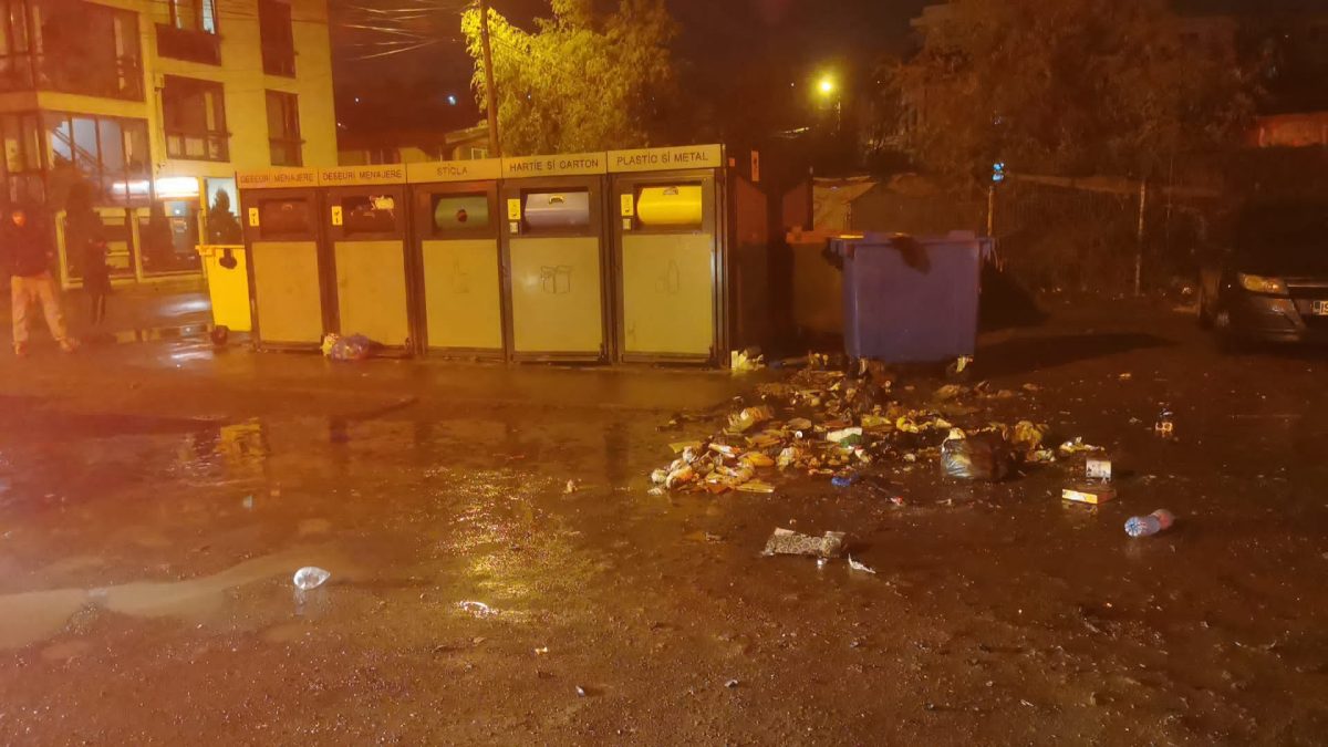 Incendiu în municipiul Iași. Un container cu deșeuri a fost cuprins de flăcări – EXCLUSIV, FOTO, UPDATE