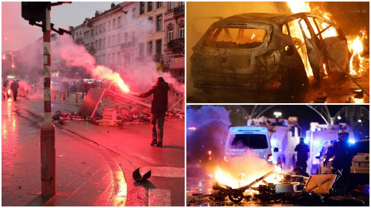 Incidente violente la Bruxelles şi la Anvers după calificarea Marocului la Cupa Mondială: poliția a arestat zeci de persoane – VIDEO