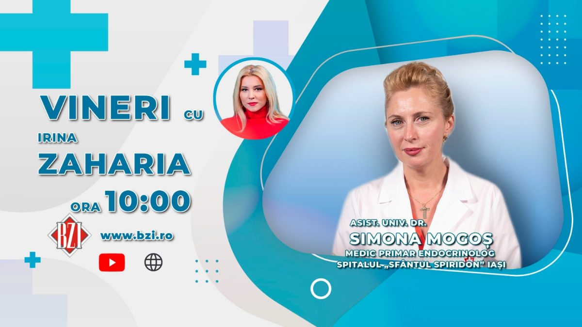 Dr. Simona Mogoș, medic primar endocrinolog, Spitalul „Sfântul Spiridon” Iași discută in ediția BZI LIVE despre dereglările hormonale și cum ne afectează viața acestea