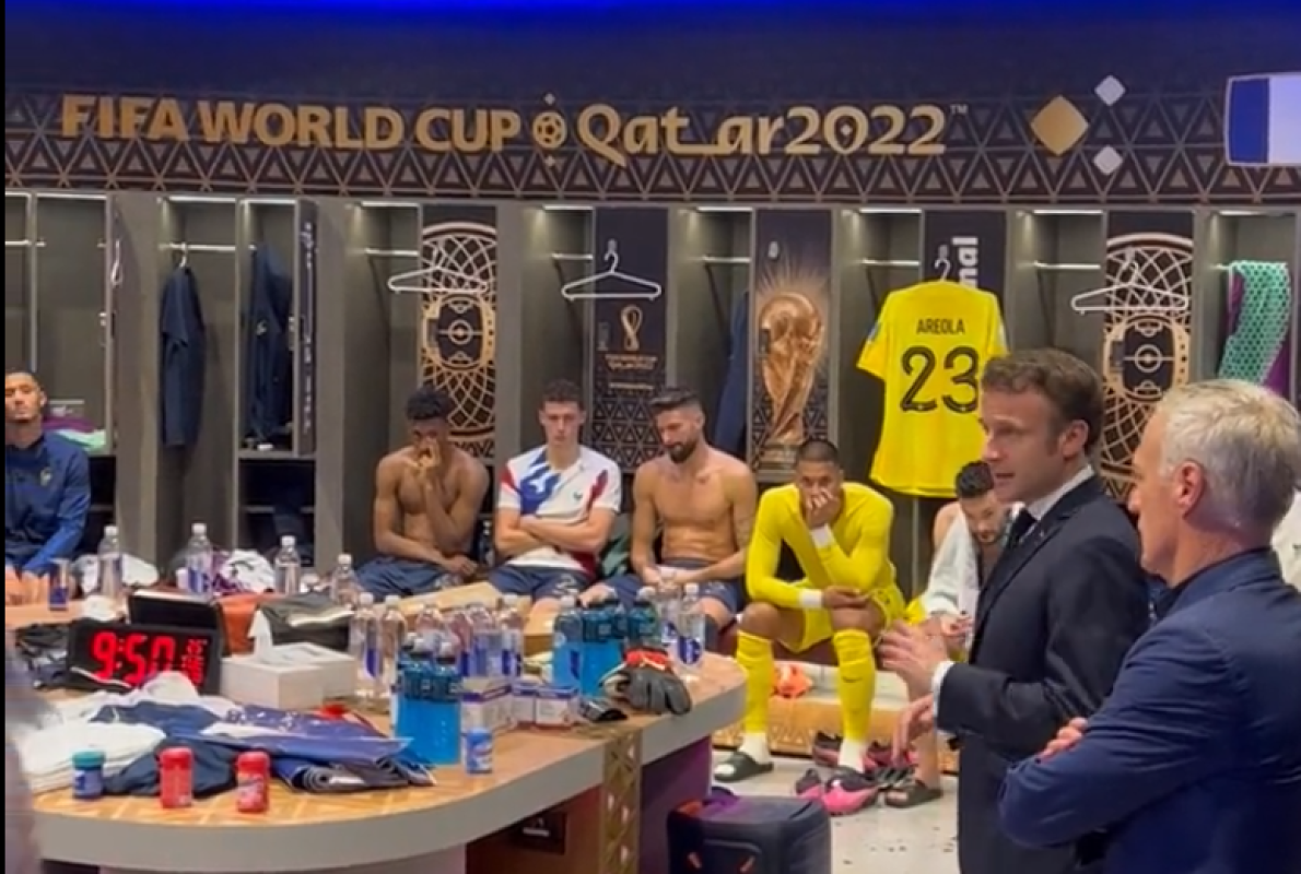 Discursul președintelui Emmanuel Macron în vestiarul Cocoșilor Galici: „Am avut una dintre cele mai mari finale ale Cupei Mondiale” – VIDEO