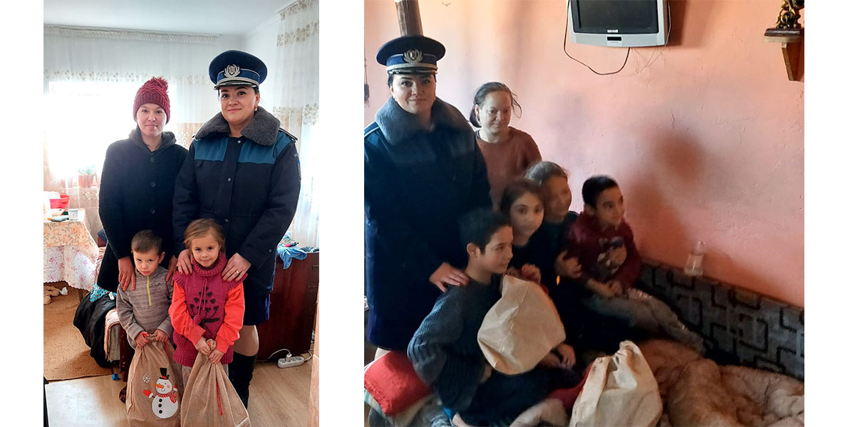 Sărbătorile vin! Poliţiştii din Hîrlău au bucurat zece copii cu daruri – FOTO, VIDEO